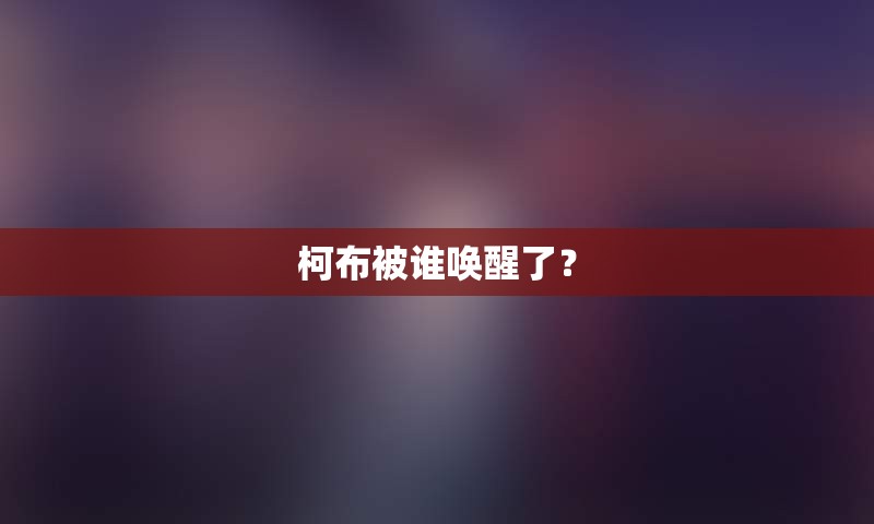 柯布被谁唤醒了？