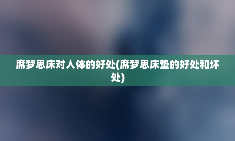 席梦思床对人体的好处(席梦思床垫的好处和坏处)